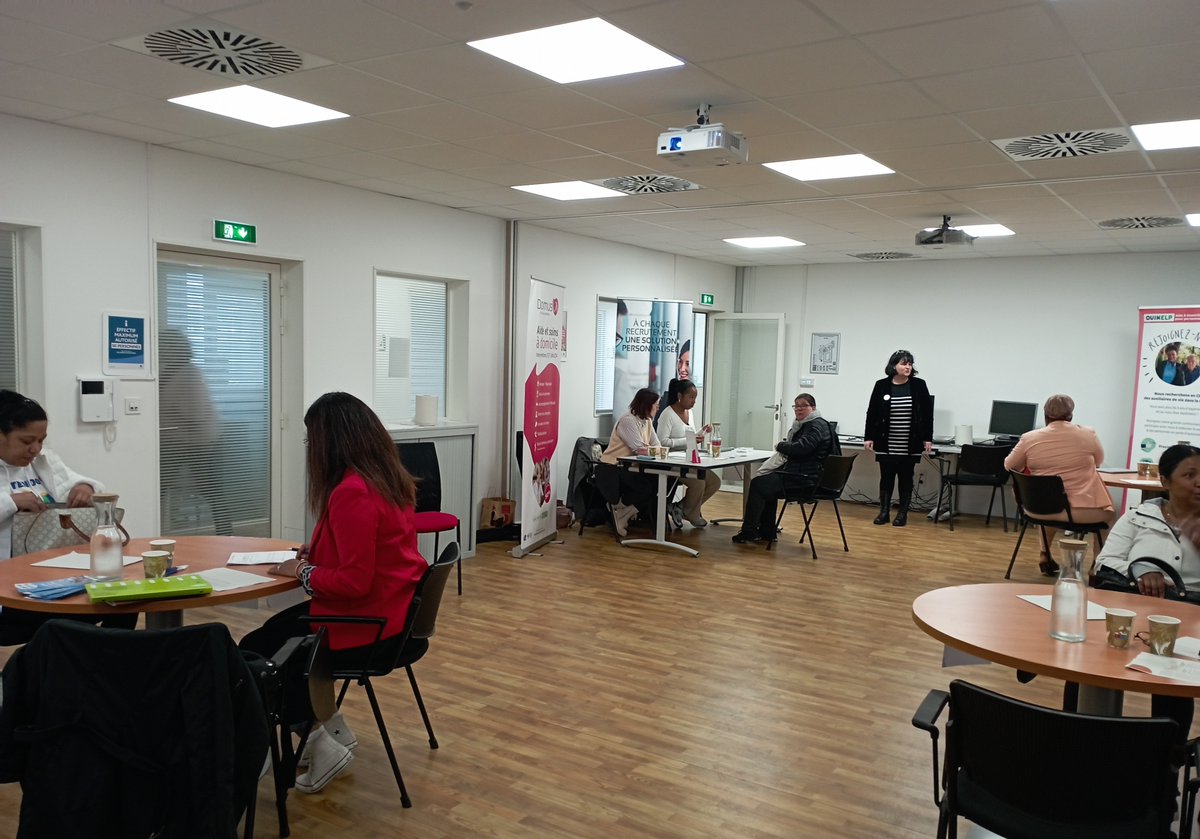 🤩Semaine du #Soin et de l'#Accompagnement organisé ce matin par @poleemploi_RCVL  #Chartres : Le #Jobdating Auxiliaire de vie a favorisé de belles rencontres entre plus de 20 candidats et 5 entreprises ! MERCI à tous les participants et BRAVO à l'équipe !  💪👏👏 <a href="/SabineGerard28/">Sabine GERARD</a>