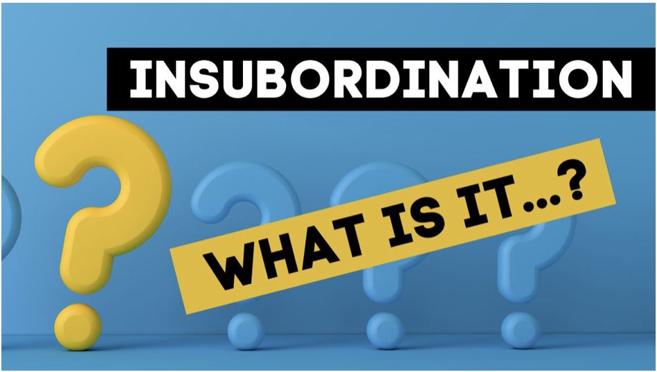 What is Insubordination? qlaw.co.uk/employment-law… #hr #misconduct #Employment #work