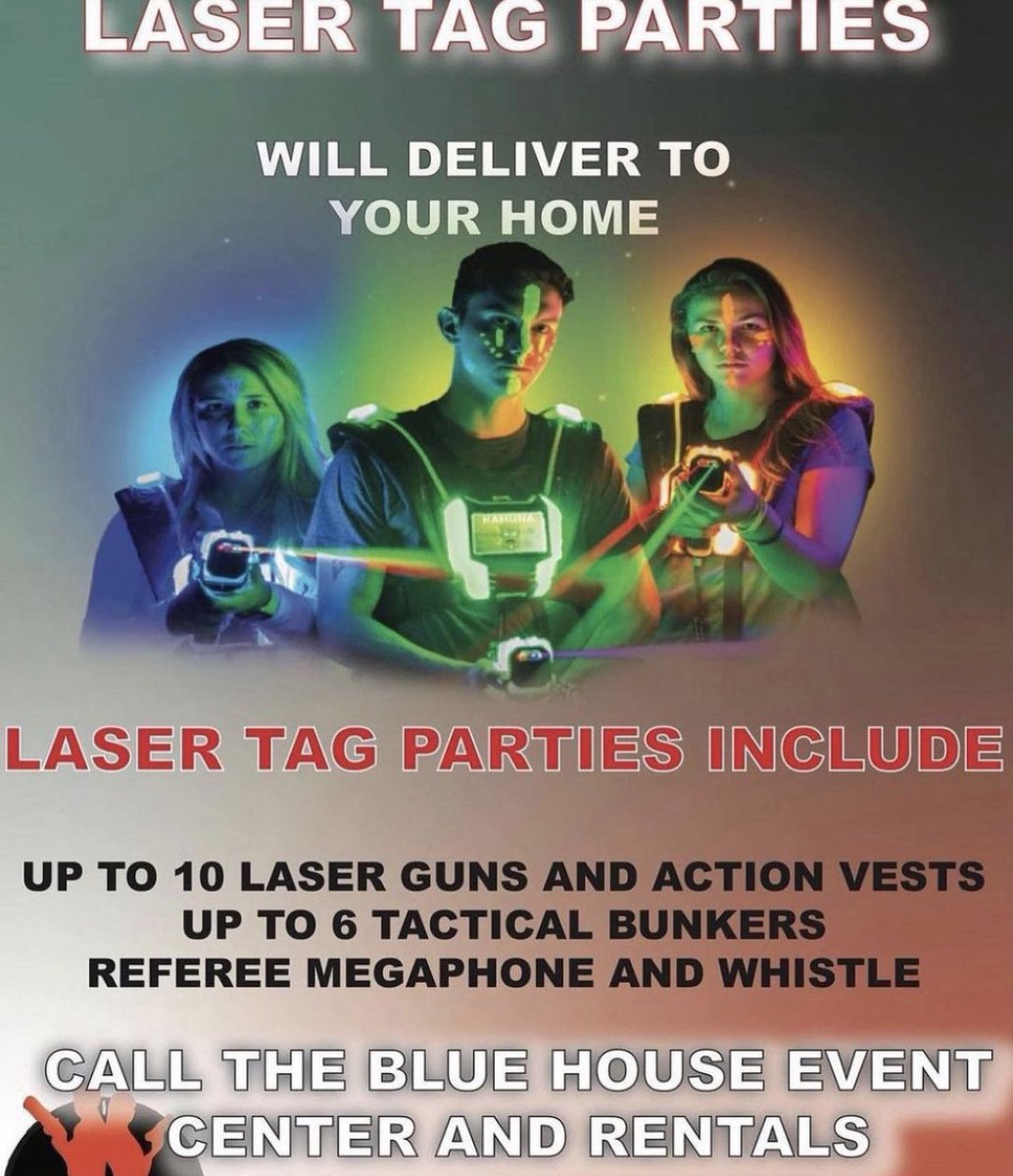ExpressionsMag's tweet photo. AD: Blue House Event Center provides the ultimate event experience for all of your private event needs. Check us out for Nerf parties, laser tag, bounce house rental and more! Visit https://t.co/yVSaaF6PNp for more information. https://t.co/YEHXTvXZR5