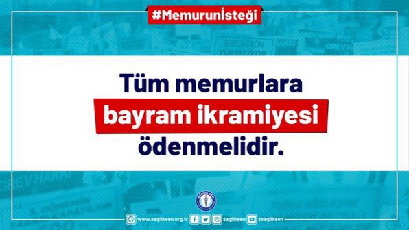 Tüm memurlara bayram ikramiyesi ödenmelidir. 

#memurunisteği