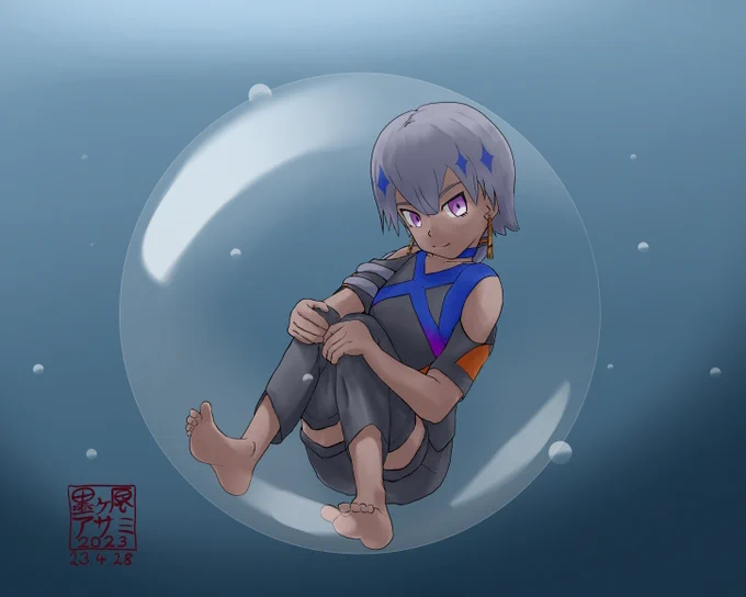 タッグ間違った? 「泡わわ」   #絵bosi