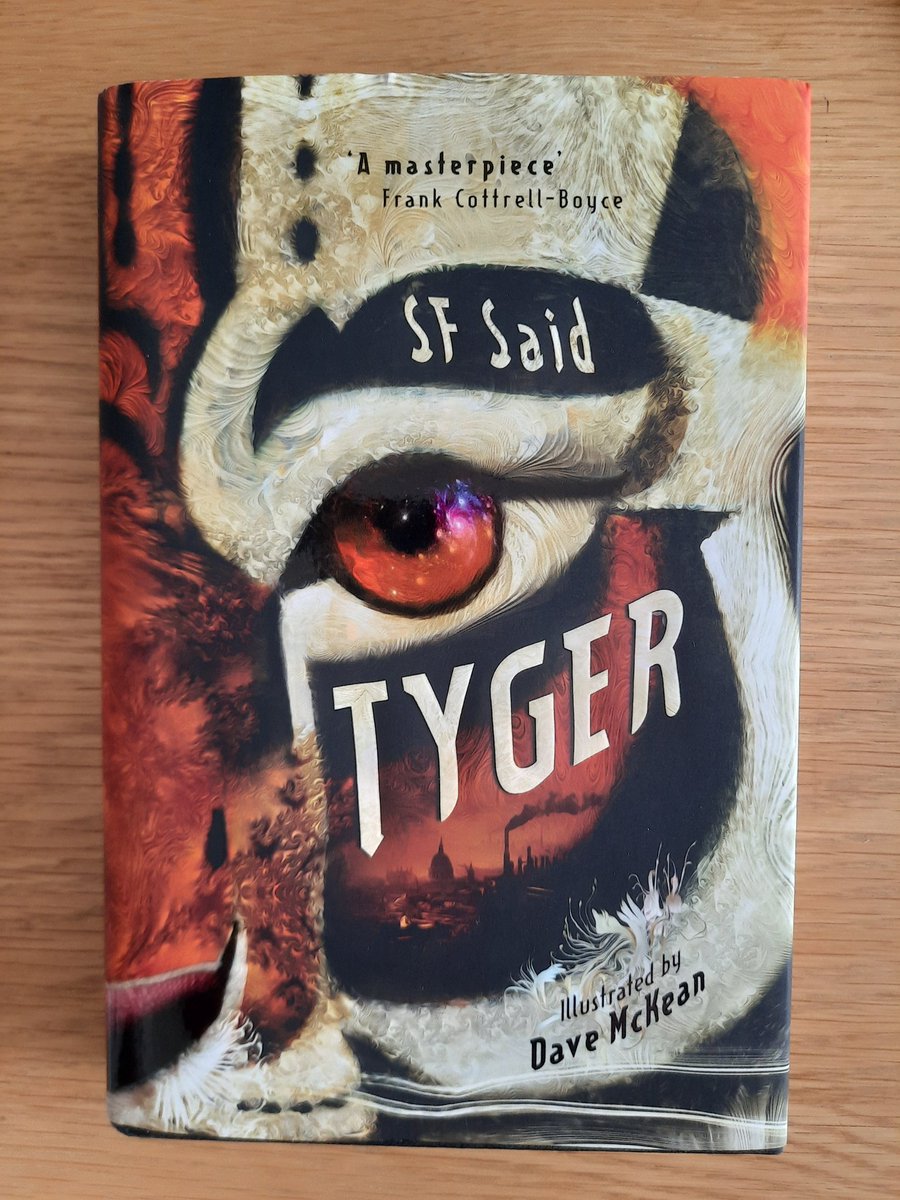 I know they say you shouldn't judge a book by its cover, but @whatSFSaid's Tyger is indeed about a tyger, contains beautiful illustrations by @DaveMcKean throughout, and is a masterpiece. This one is a future classic for sure.