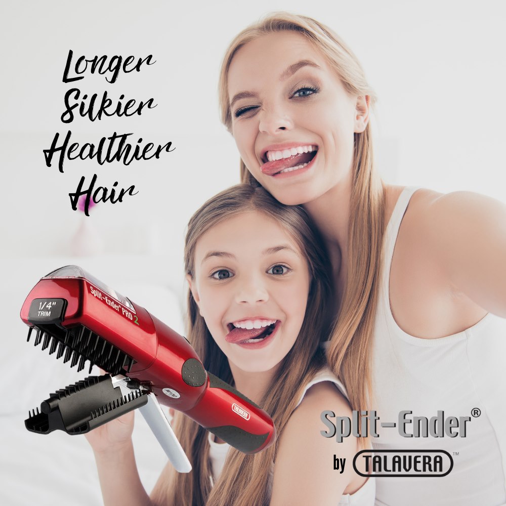 Fridays are all about  Mommy-and-Me split-end trims with the revolutionary Split-Ender PRO 2 by Talavera. 100% Original &  PATENTED #hairtool that removes #damagedhair ends without affecting the #lengthofthehair 

splitenderpro.net