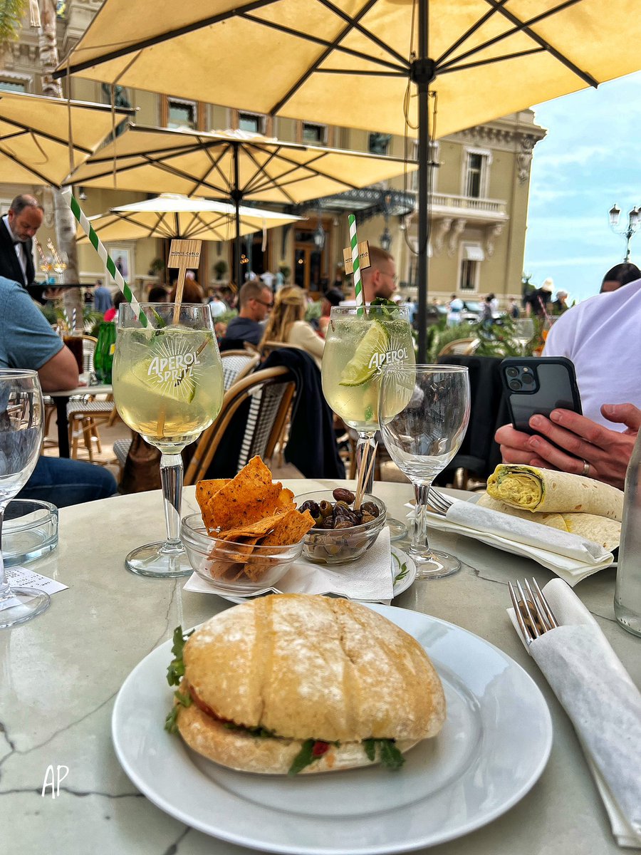 Wee spot of lunch #cafedeparis Monaco 🇲🇨