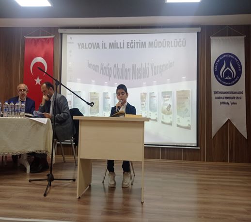 17.02.2023 tarihinde Yalova'da İmam-Hatip Ortaokulları arasında yapılan mesleki yarışmalarda hafızlık yarışmasında öğrencimiz Hamza ALWELİ İL BİRİNCİSİ olurken, Kur'an-ı Kerimi güzel okuma yarışmasında öğrencimiz Ömer Faruk Karadağ İl BİRİNCİSİ olmuştur.