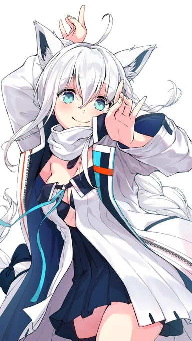 ホロライブのfanart、1期生週間やってます。 4日目は白上フブキさんです。  #絵フブキ