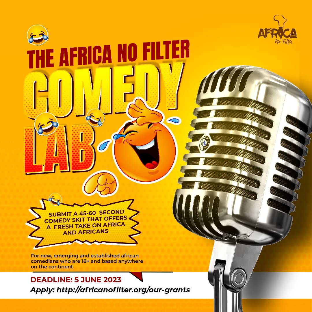 africanofilter's tweet photo. Tag the funniest African comedian you know. The #ANFComedyLab is on the hunt for fresh and exciting skits. Apply now for funding, mentorship, and marketing support. Visit https://t.co/IBSTVQJkU3 to apply. #BetterRepresentation #ShiftingNarratives #AlternativeAfrica https://t.co/PJQzwAMZB9