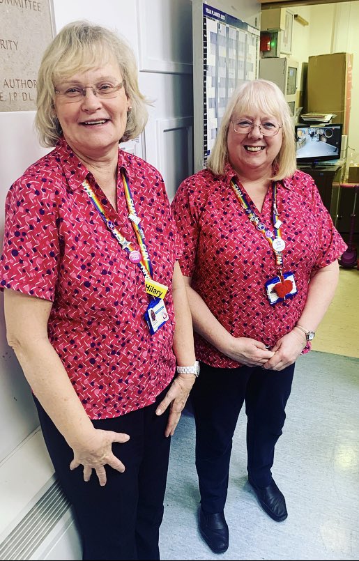 AmyFaulkner2020's tweet photo. Two of my lovely Receptionists Hilary and Angie who work on our main reception @WestHertsNHS they both always put the patients experience at the front of all that they do out on main reception @experiencewhht1 @BuddBudda @guccichelle #Expofcare #proudmanager https://t.co/AkPwDV0pbV