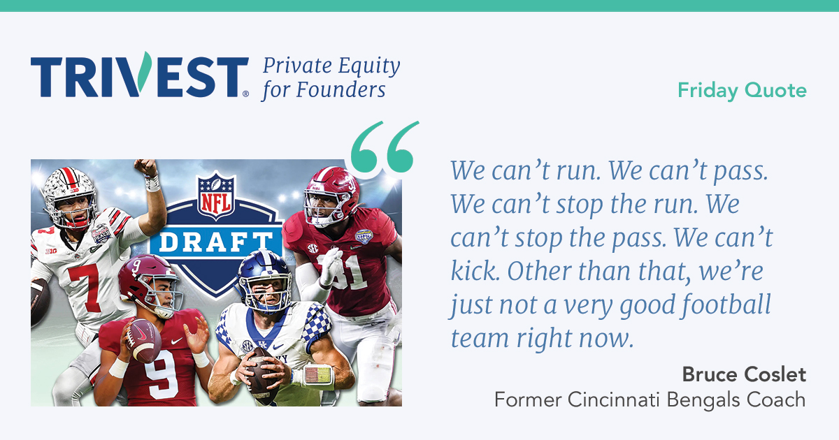 A message for the NFL Draft 

ow.ly/80uu50O0iSQ

#privateequity #fridayquote #mergersacquisitionsdivestitures