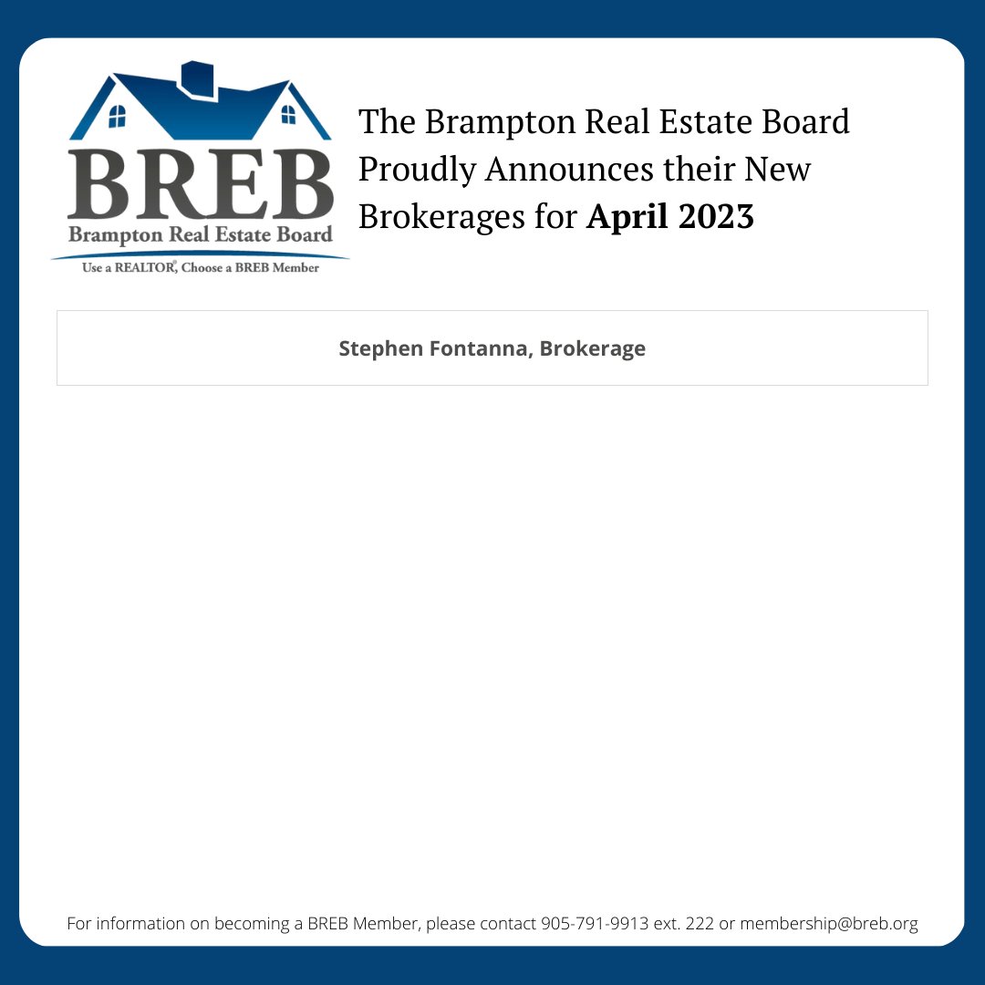 BREB proudly presents our New &amp; Reinstated Members for April 2023. We also proudly present our new Brokerages that have joined in April 2023.
