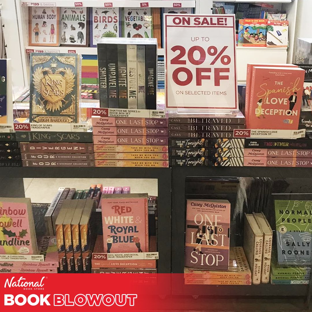 nbsalert's tweet photo. The #NBSBookBlowout is ONGOING at our One Bonifacio High Street branch! Shop this payday weekend and get up to 50% OFF on great reads.
#OneBHS #BonifacioGlobalCity #Books #Sale #NationalBookStore https://t.co/ZwMexiRbKP