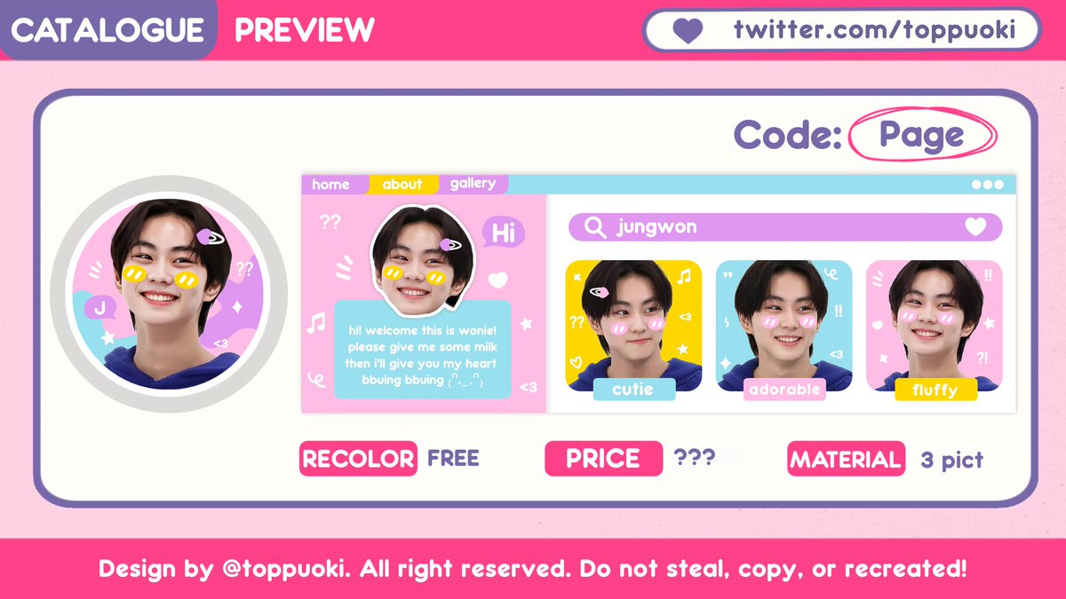 toppuoki's tweet photo. help rt thank you! ˶ᵔ ᵕ ᵔ˶

hi! aku mau giveaway beberapa katalog layout dibawah ini dalam rangka lahiran beberapa anak baru! 🎀🧸

rules nya:
♡ follow aku + rt like tweet ini 
♡ rt like tweet yang aku quote

end secepatnya, good luck semuanya! 💗

#zonauang https://t.co/UI8fJv8y2X