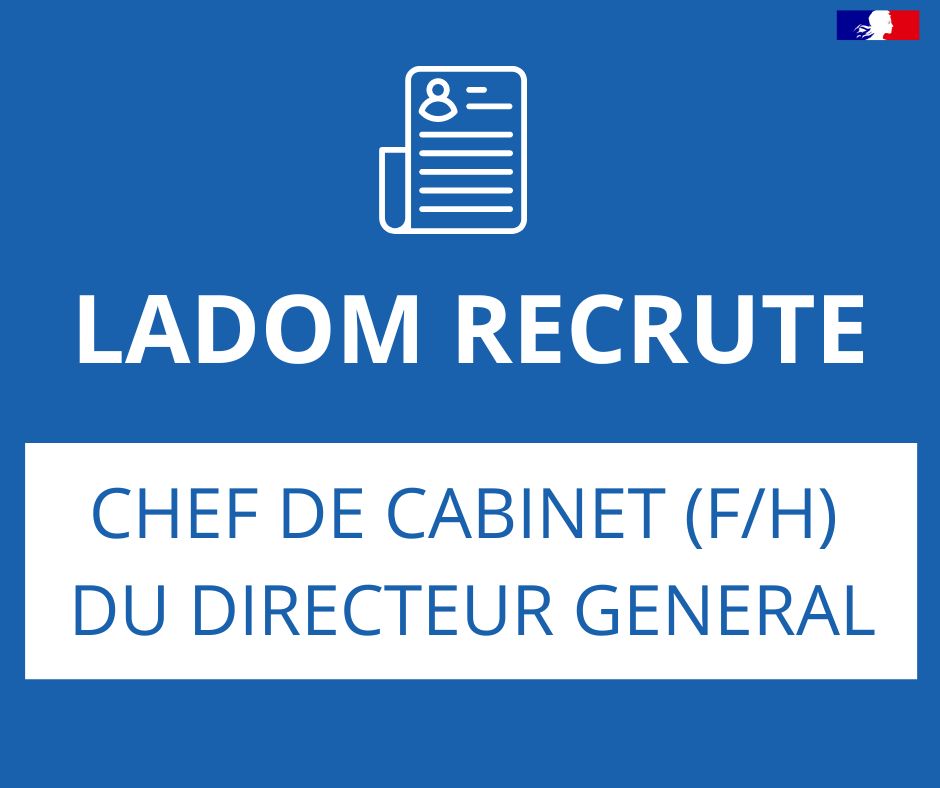 LadomOfficiel's tweet image. 📢[OFFRE À POURVOIR] Chef de cabinet (F/H) du Directeur Général de #LADOM. 
Plus d'info ➡️ urlz.fr/lCvJ
#Emploi