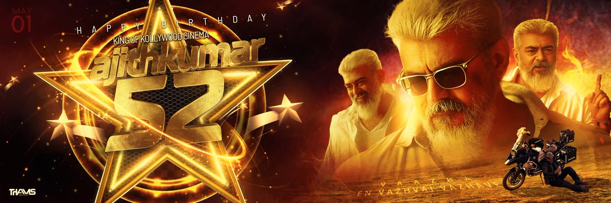 thamspixelz's tweet photo. #ak Birthday Special  Header Design 

Design:  @thamspixelz 

#AjithKumar #AdvanceHBDAjithkumar #ak https://t.co/MpaTPiSaBC