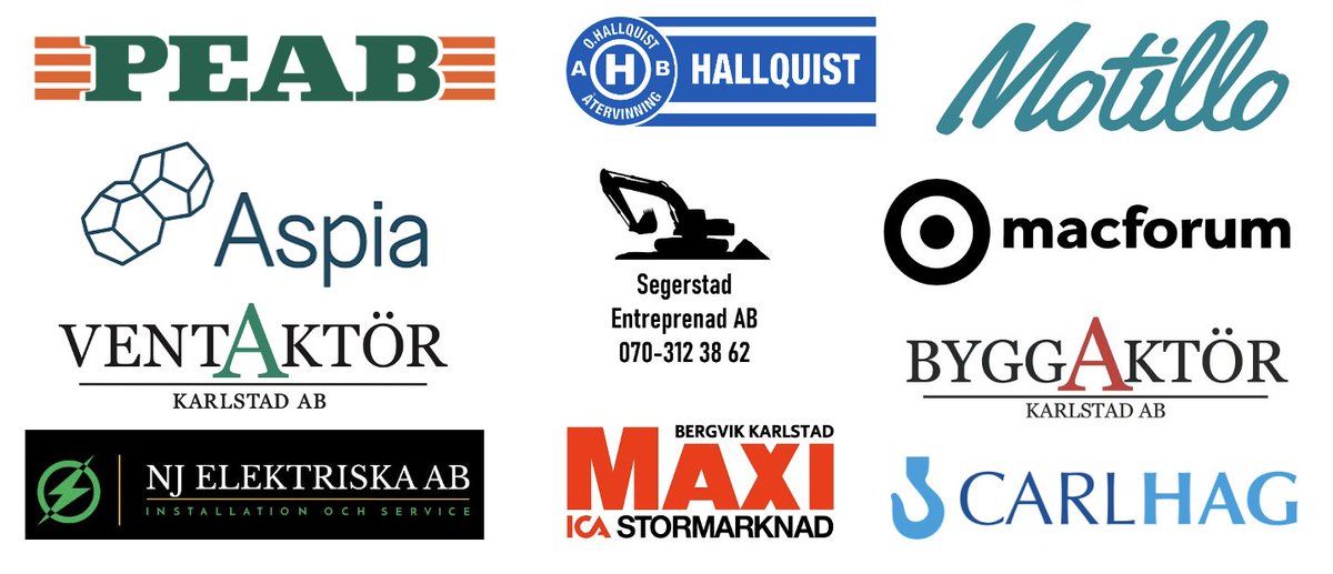 Carlstad Crusaders tackar följande företag som skänker 3 kronor per åskådare i helgens Välgörenhetsmatch till förmån till <a href="/aja_baja/">AjaBajaCancer</a> Cancer. 

FRI ENTRÉ.

Matchen spelas kl 15:00 lördag 29 april på Sola arena mot Norska Mästarna Eidsvoll 1814's.