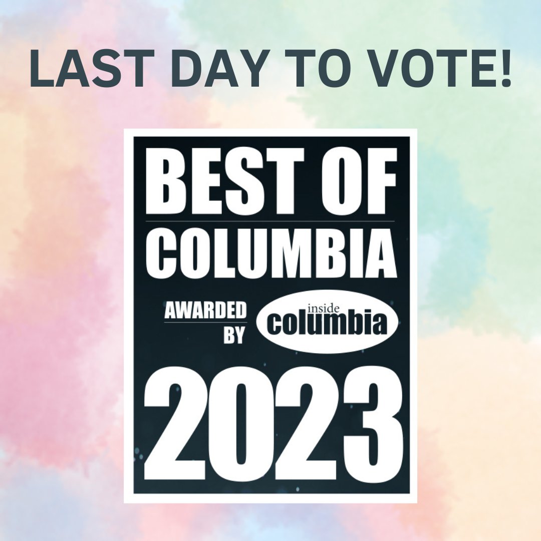 It's the last day to vote for Best of Columbia 2023!😲 Make sure to click the link below to vote for all your favorites in Columbia one more time! Happy voting!🎉insidecolumbia.net/best-of-columb…