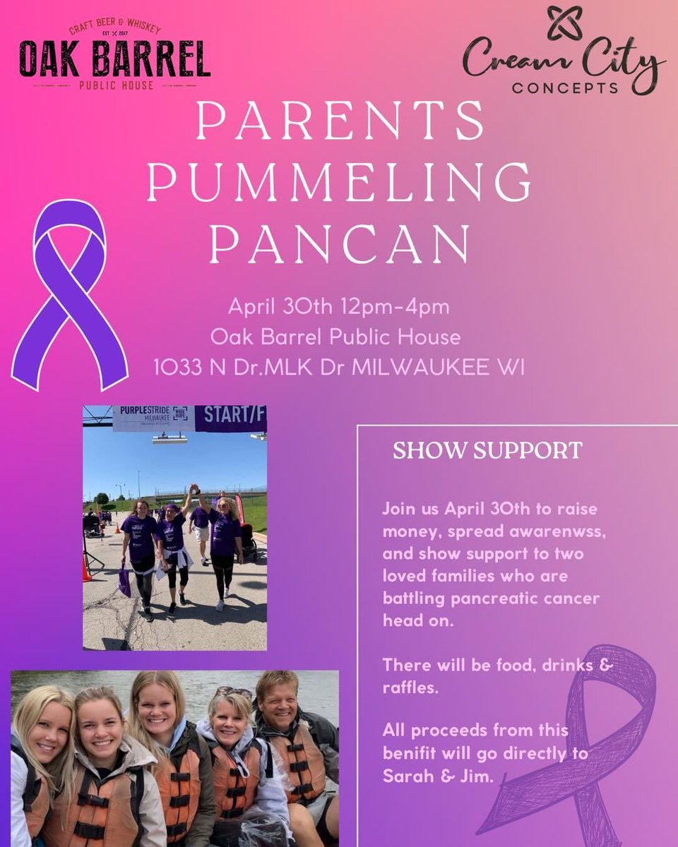 💜 Show Support 💜

Join us April 30th as we raise money and awareness to help kick cancers butt! 

Click link below for more info ⬇️

gofund.me/4d9f7cea
