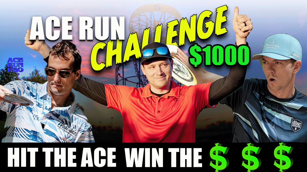 Acerunpro's tweet image. $1000 up for grabs and 3 superstars trying to get it all! @LizotteDiscGolf @pdga81739 and Matty O try to ace for big 💵💵
 youtu.be/jQZUlvKi464 
#acerunpro #acerun #ace #discgolf #discgoling #discgolfaddict #discgolflife