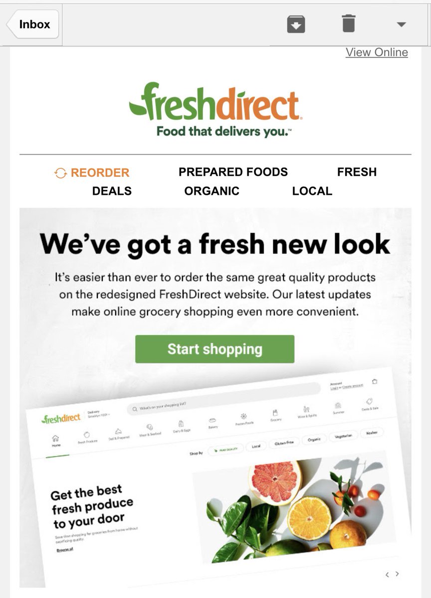 sharkfactor's tweet photo. @FreshDirect are you just trying to make me even more bitter that you don’t deliver to Philadelphia anymore?!? #emailfail https://t.co/x0x5BCTwb9