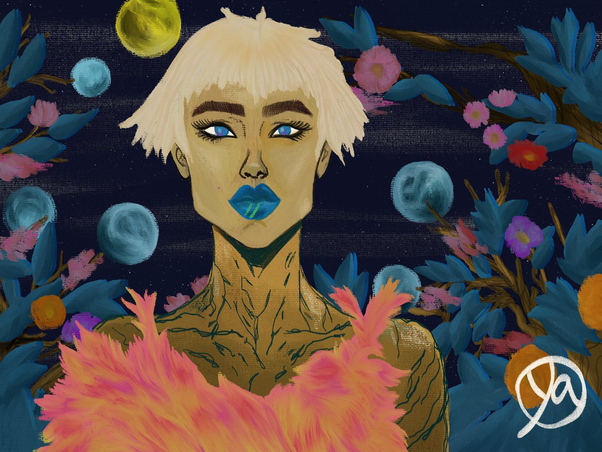 I just finished my submission for @worldofwomennft #ArtfestSpring2023 

Inspired by my #WOWG #18783, spring, moon phases and the flower moon <3 

#NFT #art #yonagallery #worldofwomen