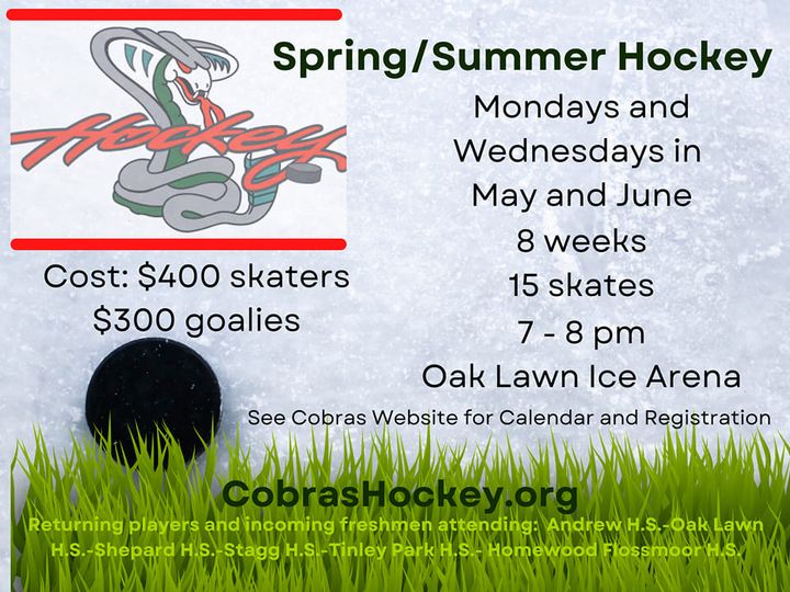 3 more sleeps until spring/summer skates begin.  Sign up today! cobrashockey.org #startstrongfinishstrong
