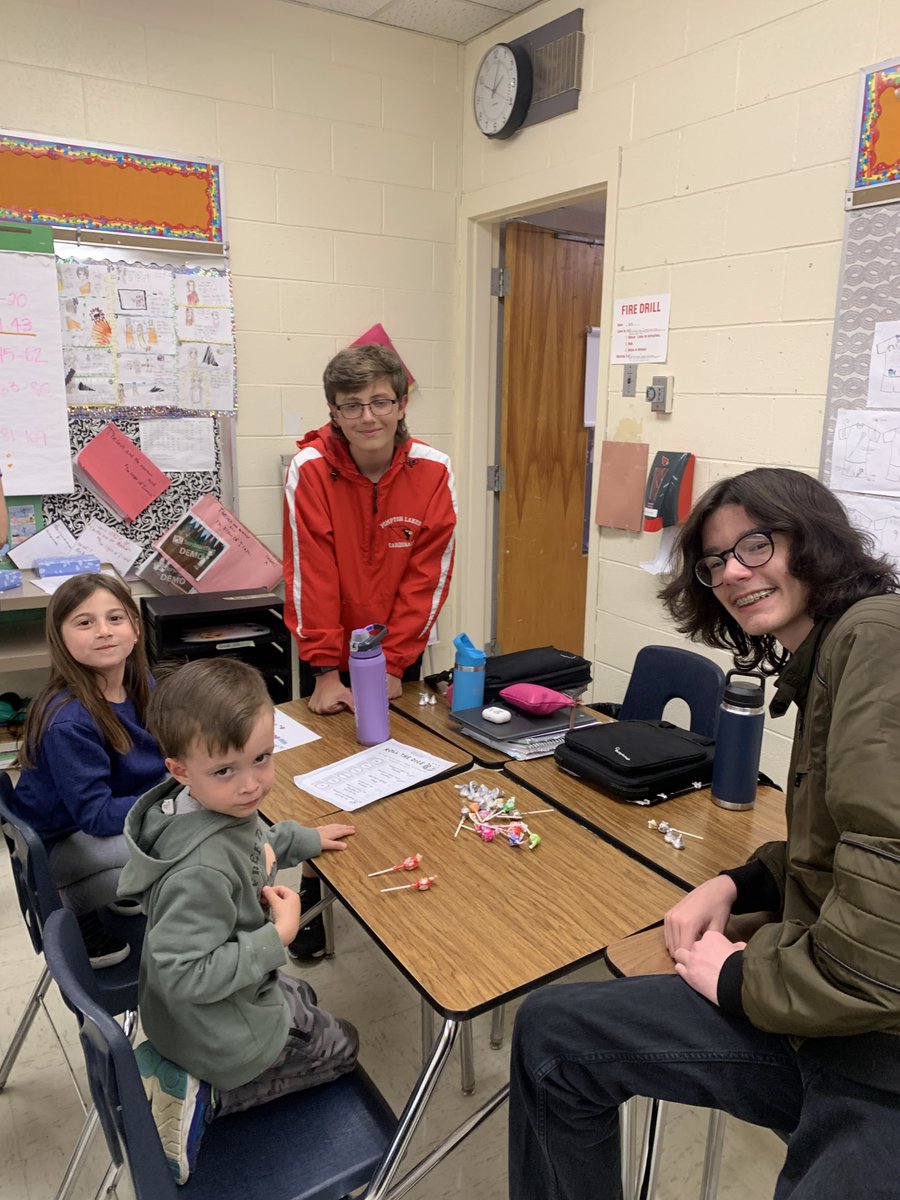LakesideMiddle8's tweet photo. The Lakeside staff and students welcomed our mini counselors, teachers, and administrators during "Take Your Child to Work Day." Mrs. Genuouzos and her 8th period class taught our visitors how to count to 10 in French! Merci beaucoup! https://t.co/G33NUQRDtR