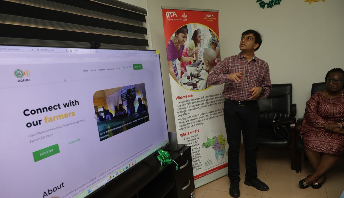 FarmersReg32308's tweet photo. The Ogun State Economic Transformation Project (OGSTEP), in partnership with the International Institute of Tropical Agriculture (IITA), has launched an integrated digital support platform, the" Ogun State Farmer Information Management System "(OGFIMS)
#ogun #farmers #ogims https://t.co/7lwFZXdTm6