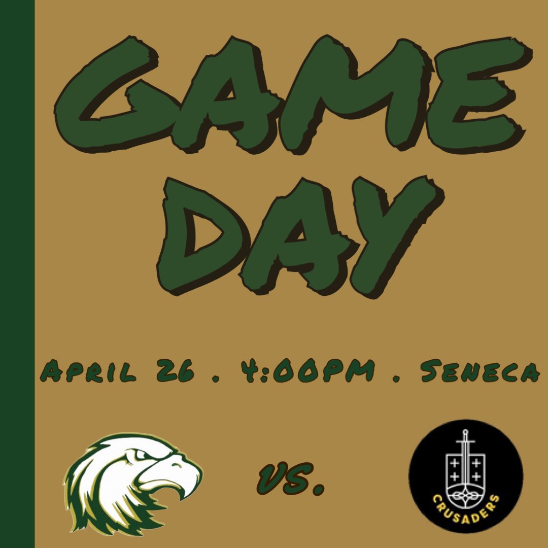 GAME DAY! The boys take on Bishop Eustace today @ 4PM #SGE <a href="/SenecaFamily/">Seneca High School</a>
