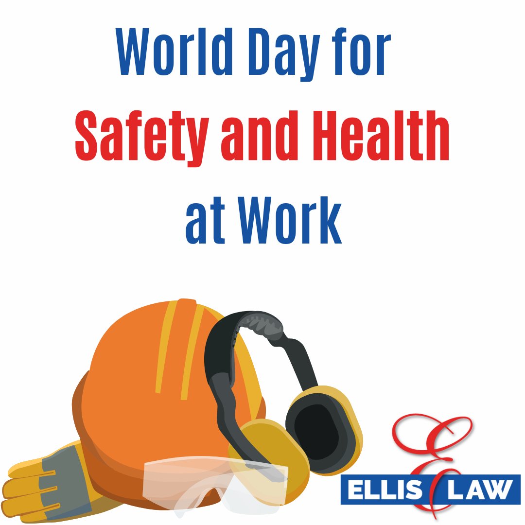 Today is World Day for Safety and Health at Work. Remember that safer work means better lives.

#EllisLaw #BilingualAttorneys #NJLawFirm #Lawyers #FreeholdNJ