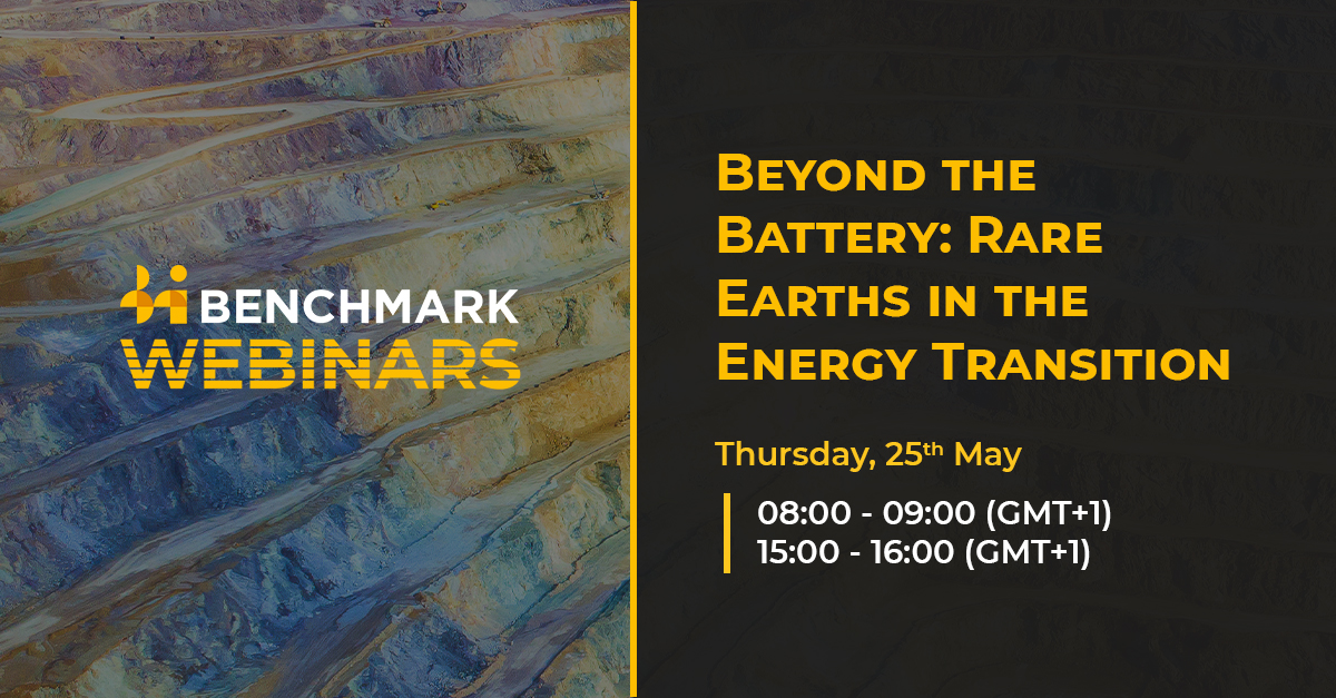 benchmarkmin's tweet photo. Exclusive preview of Benchmark's upcoming Rare Earths Forecast  ⬇

Join our webinar on Thursday 25 May - Beyond the Battery: Rare Earths in the Energy Transition.
 
In this webinar, Benchmark’s Project Manager @Dejonge_Daan will present analysis of the market fundamentals for #rareearths as well as Benchmark’s comprehensive outlook to 2040 for supply, demand and prices.

Register for the 08:00 (GMT+1) session: ➡ https://t.co/BCh9sfOFup

Register for the 15:00 (GMT+1) session: ➡ https://t.co/102Ya0Ga7X

#permanentmagnet #rareearthelements #energytransition #electricvehicles
