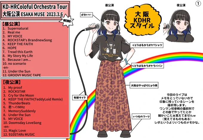 (行けてないけど)ツアーファイナルも終わり、落ち着いたところで大阪公演のメモ描きを🥳  改めまして、#くどはる全国ツアー お疲れさまでした!!これにて私のKDHRCOTは終演です! 2週目も期待ニッコリ待機!!🥳👍⚡