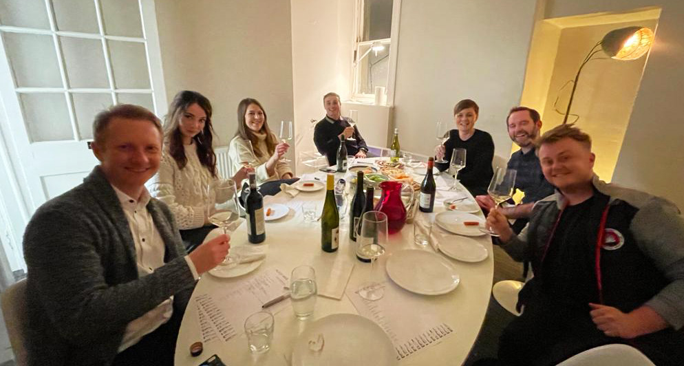block9architect's tweet photo. Block Nine became “Block Wine” for a rather cosy and sophisticated wine tasting evening! It was an evening filled with fresh inspiration, much laughter and gave us all a nice respite from the usual dreary winter evenings!

#edinburgh #architecture #winetasting #teamcollaboration https://t.co/9rPHl3ooOR