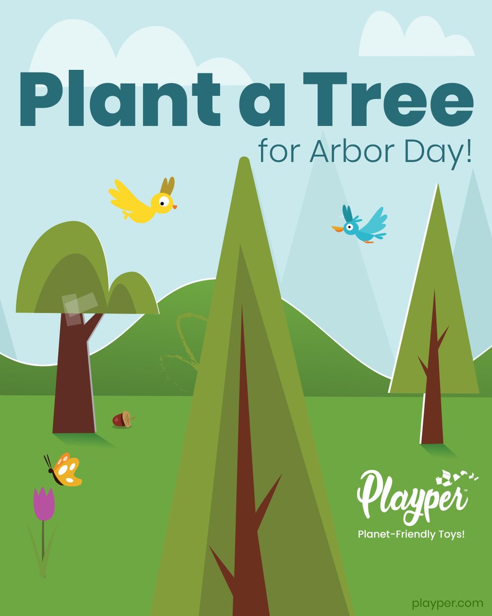 Did you know that Arbor Day was established to encourage people to plant a tree? If that's not on your to-do list, we've got some fun nature-inspired ideas for families at: playper.com/blogs/news/ear… ⁠ #ecofriendlymom #ecofriendlybaby #ecofriendlylife #ecofriendlykids