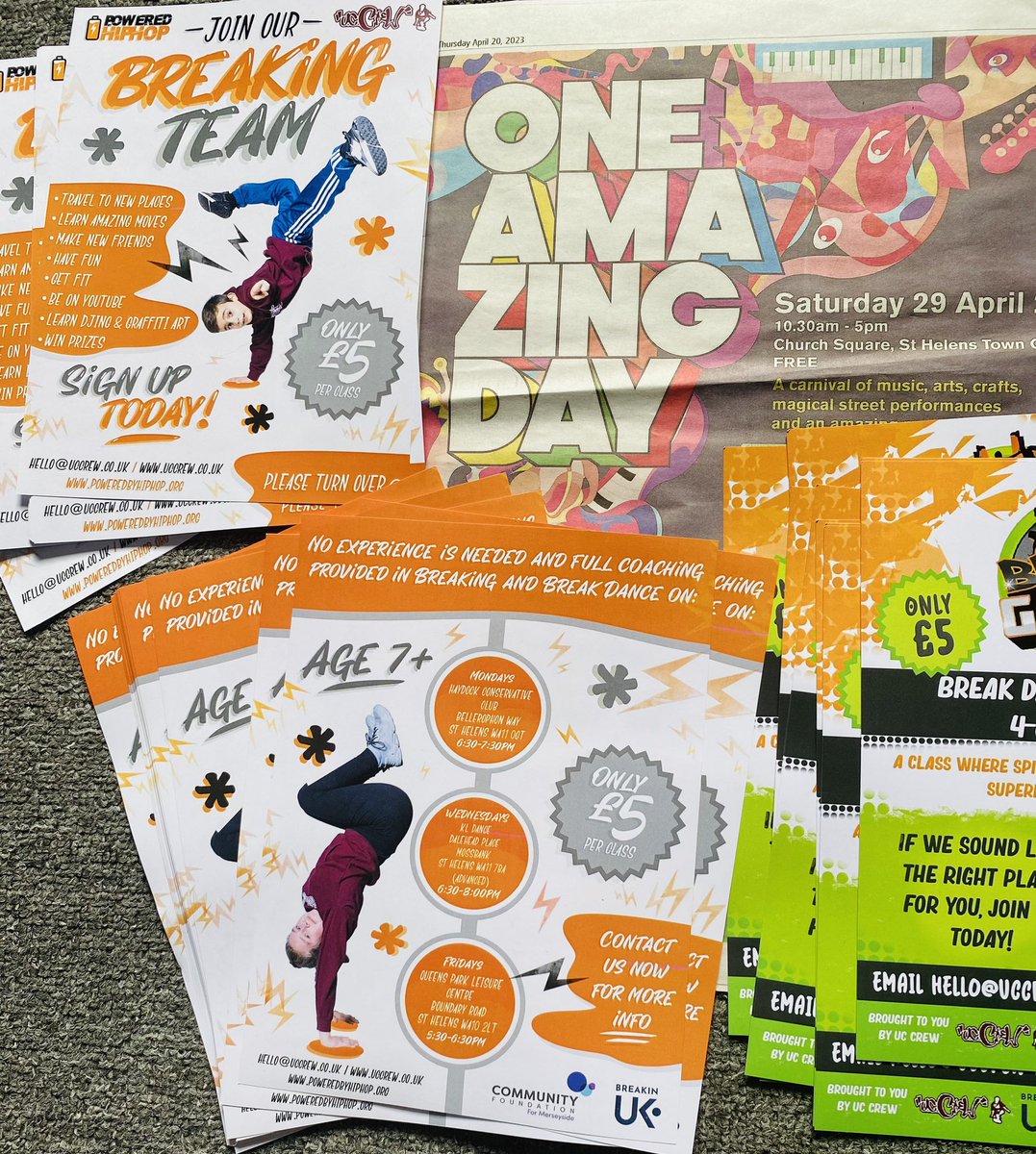 poweredbyhiphop's tweet photo. A big thank to @StHelensCollege Print Room for hooking us up with professional leaflets ready for the #oneamazingday event by @sthelenscouncil in Church Square, #StHelens

We can also rely on the print-room for fast service &amp; excellent quality.

Check @sthelensstar for event info https://t.co/Ol1tjNjltS