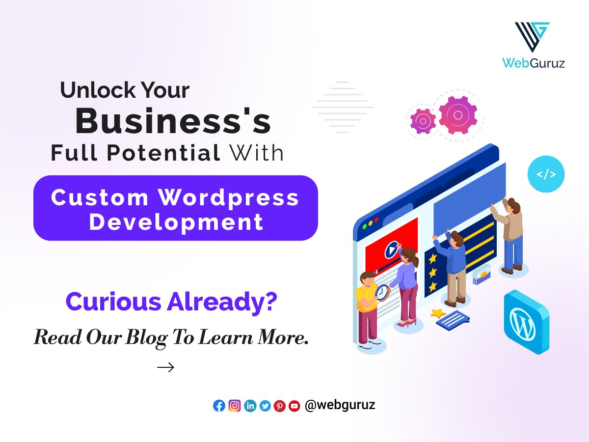 Webguruz's tweet image. Why settle for ordinary? Discover the Power of Custom WordPress Development and Take Your Website to the Next Level!
Check out the latest blog to learn more- webguruz.in/blog/custom-wo…
.
.
#customwordpressdevelopment #webdesign #wordpress #websitedevelopment #webdevelopment