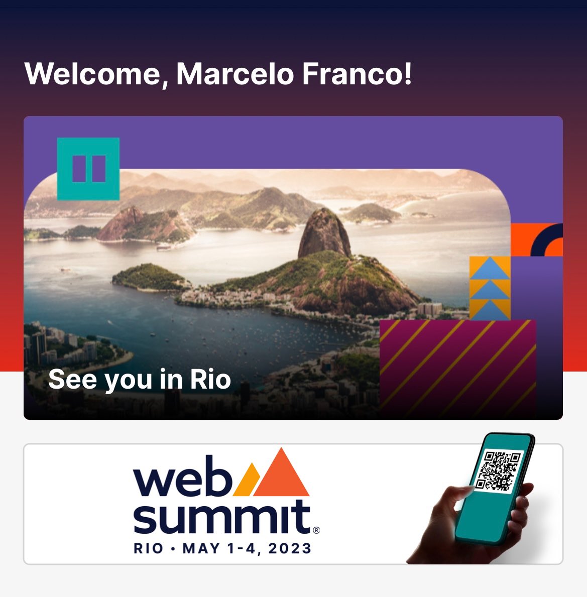 I’m so happy to visit my hometown Rio for the <a href="/WebSummitRio/">Web Summit Rio</a> next week! 
The <a href="/VerveCapital/">Verve Capital</a> team will be there✅