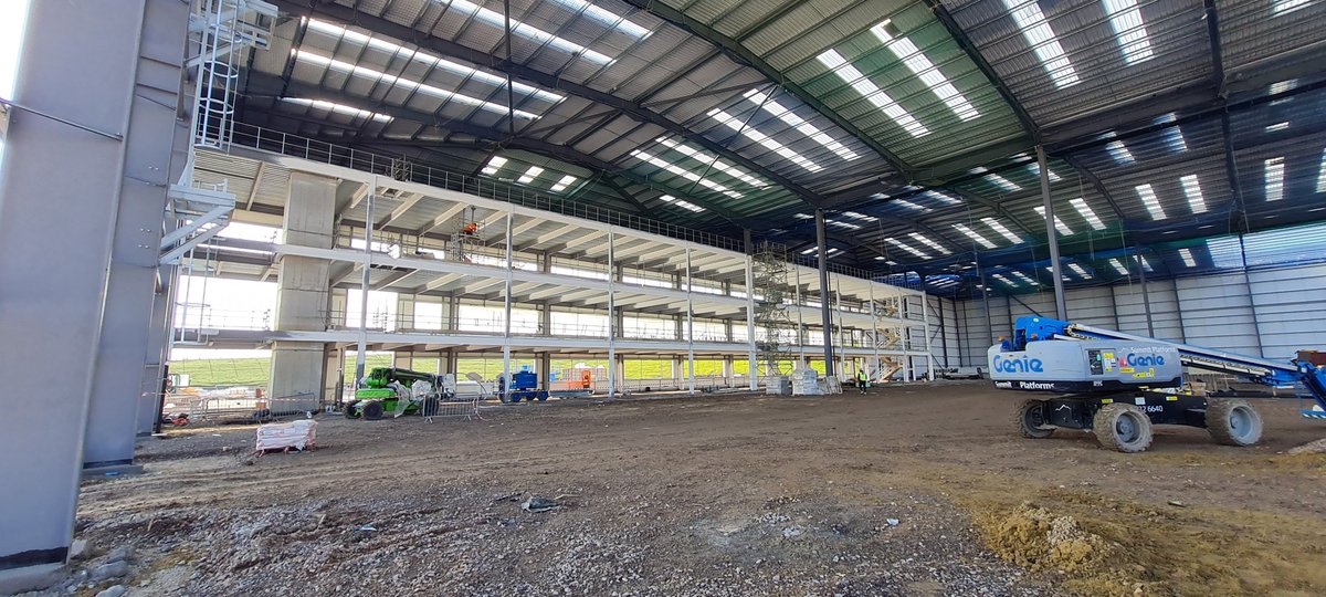 A look inside one of our completed projects at Chippenham with metal deck, pre-cast lift shaft and stairs successfully installed 🏗️ #Construction #structuralsteel #manufacturing