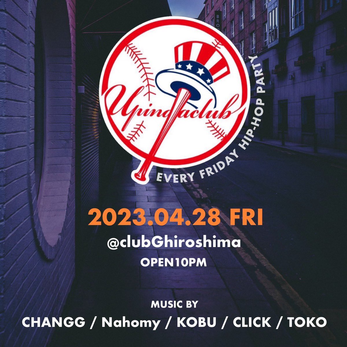DJ_KOBU's tweet photo. 今夜はこちら💁🏼♀️
@clubGhiroshima にて #UIDC 🔥
本日は@TokoTsuzimura 参戦✨
女性は0:00までの入場がお得🍾🍾 https://t.co/EFab6zsF1I