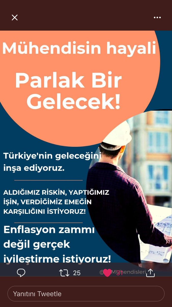 Kamuda birçok meslek grubuna çeşitli düzenlemelerle ekonomik iyileştirmeler yapıldı.
Kamu mühendisleri ise yoksulluk sınırının altında ücretlere çalışmakta olup yıllardır hiçbir ekonomik iyileştirme almamıştır.
Kamu mühendisleri ADALET istiyor.

#Memurunİsteği