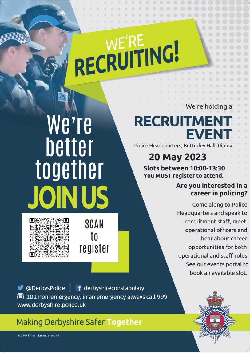 Derbyshire Special Constabulary tweet media