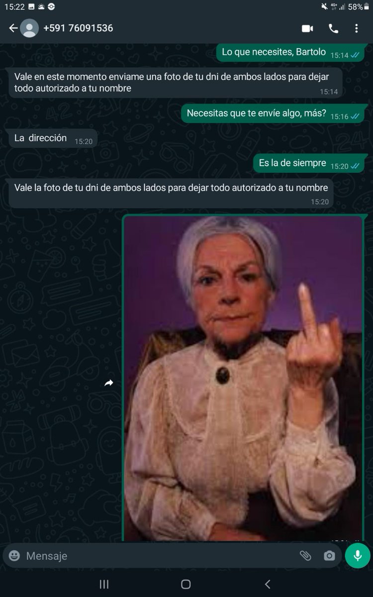 MenchDC's tweet photo. Me da en la nariz que es #Estafa @policia El primo Bartolo me ha bloqueado https://t.co/P7t7u7ZEn9