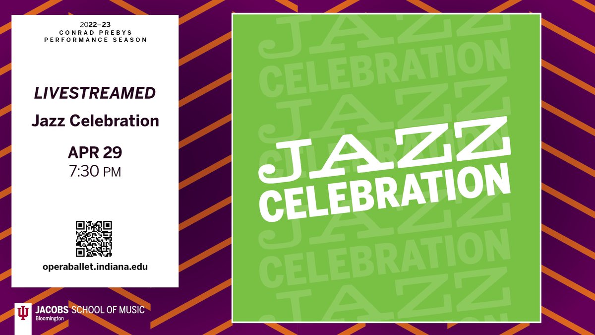 IUMusicLive's tweet photo. Don't miss it! Tonight is the last streamed performance of the semester!
Join us @ 7:30 PM ET for the Jazz Celebration. Brent Wallarab will direct as the Buselli-Wallarab Jazz Orchestra performs the “The Gennett Suite”. We'll be streaming the show LIVE out of the  MAC. https://t.co/NcyAJXrZv8