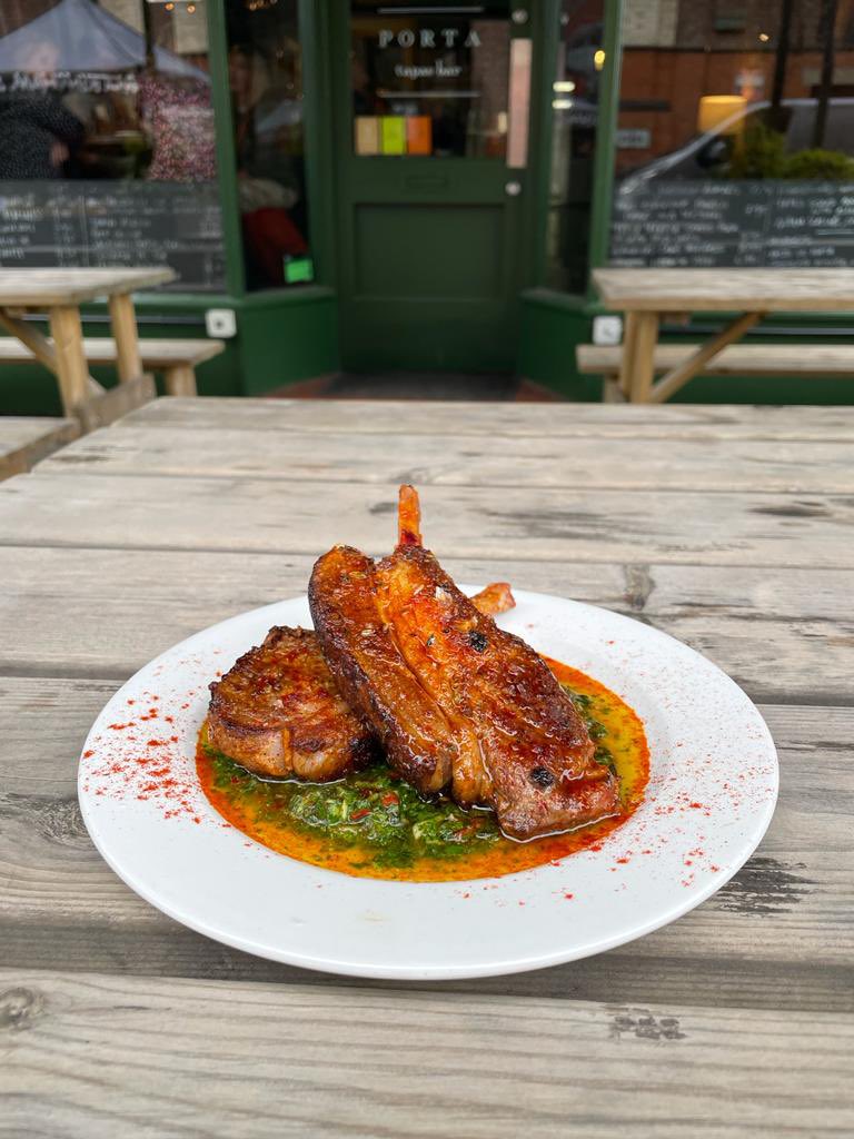 A great special for the bank holiday weekend. Grilled Lamb cutlets with a delicious Chimichurri sauce.