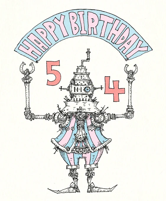 毎日誰かの誕生日! 5月4日生まれの方、お誕生日おめでとうございます。 5/4生まれの方に届くと嬉しいです。  とことん突き進める一日となりますように!  #誕生日 #happybirthday #5月4日 #ボールペン画