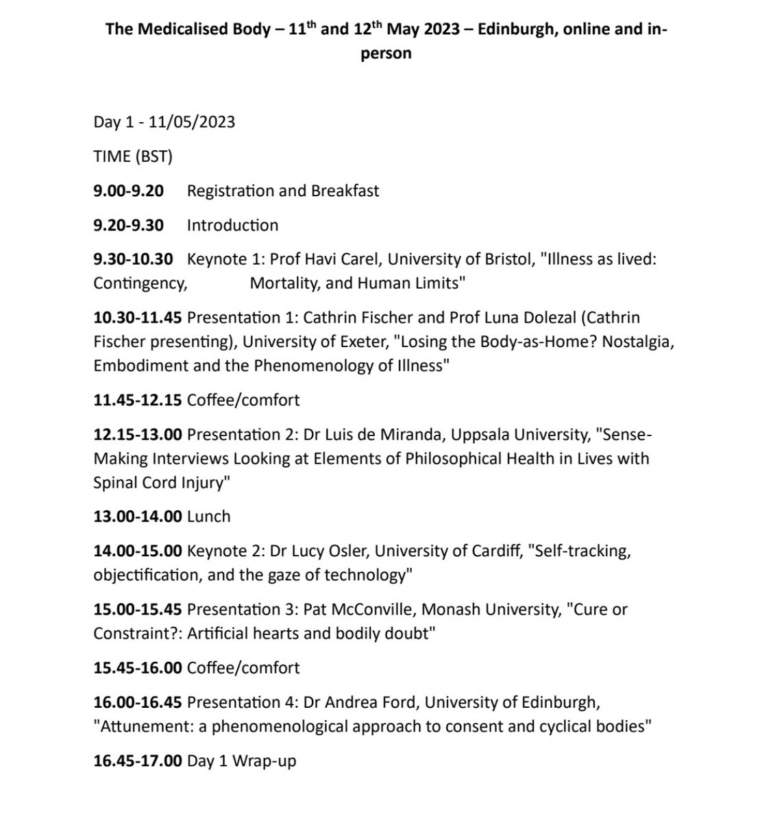 Edinburgh Philosophy and Phenomenology Group tweet media