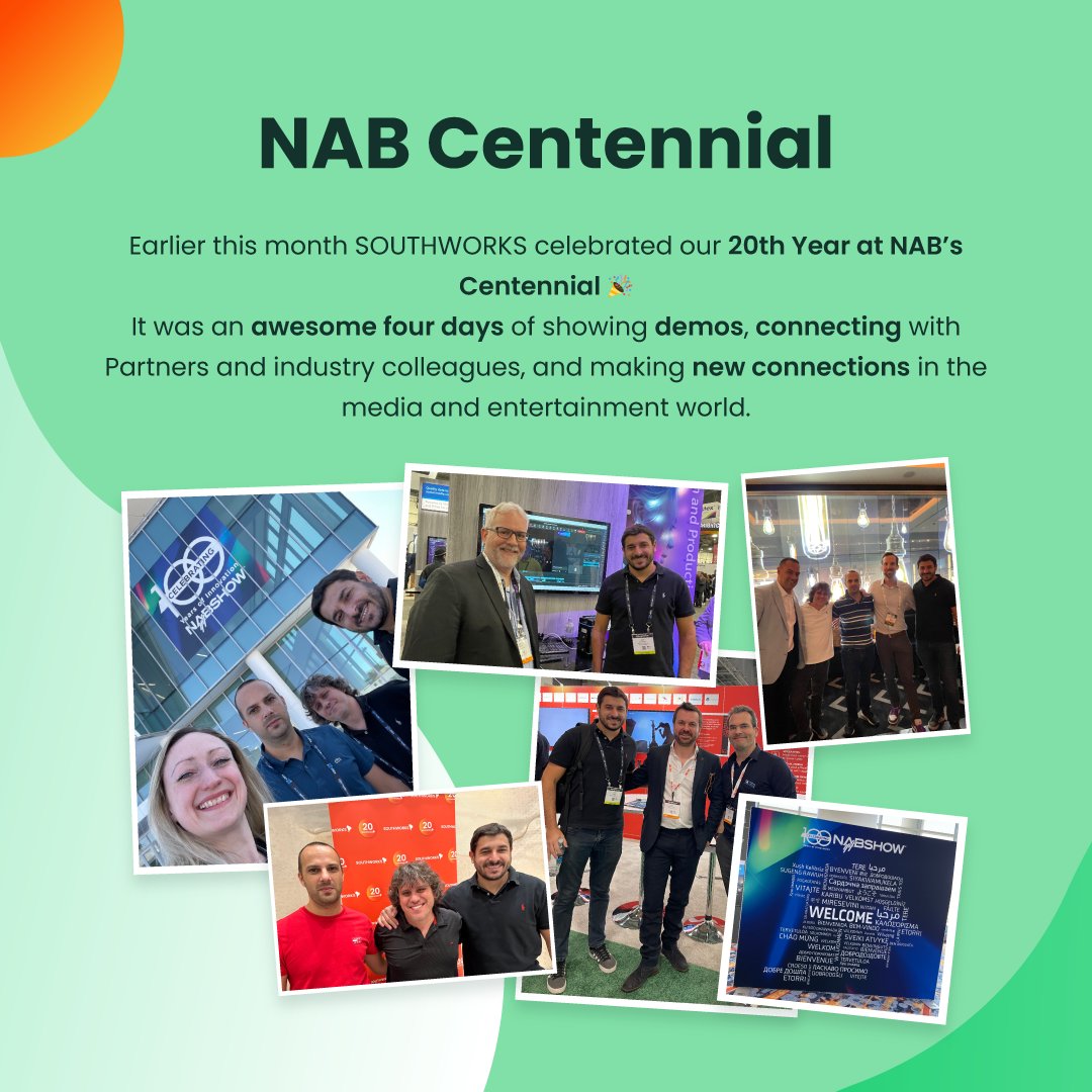 southworks's tweet image. An action-packed April at SOUTHWORKS – check it out 👇🧵
1/4   🚀 #SOUTHWORKS attended NAB Show #NAB100 for an awesome line-up of showing demos, and connecting with partners and #mediaandentertainment industry colleagues