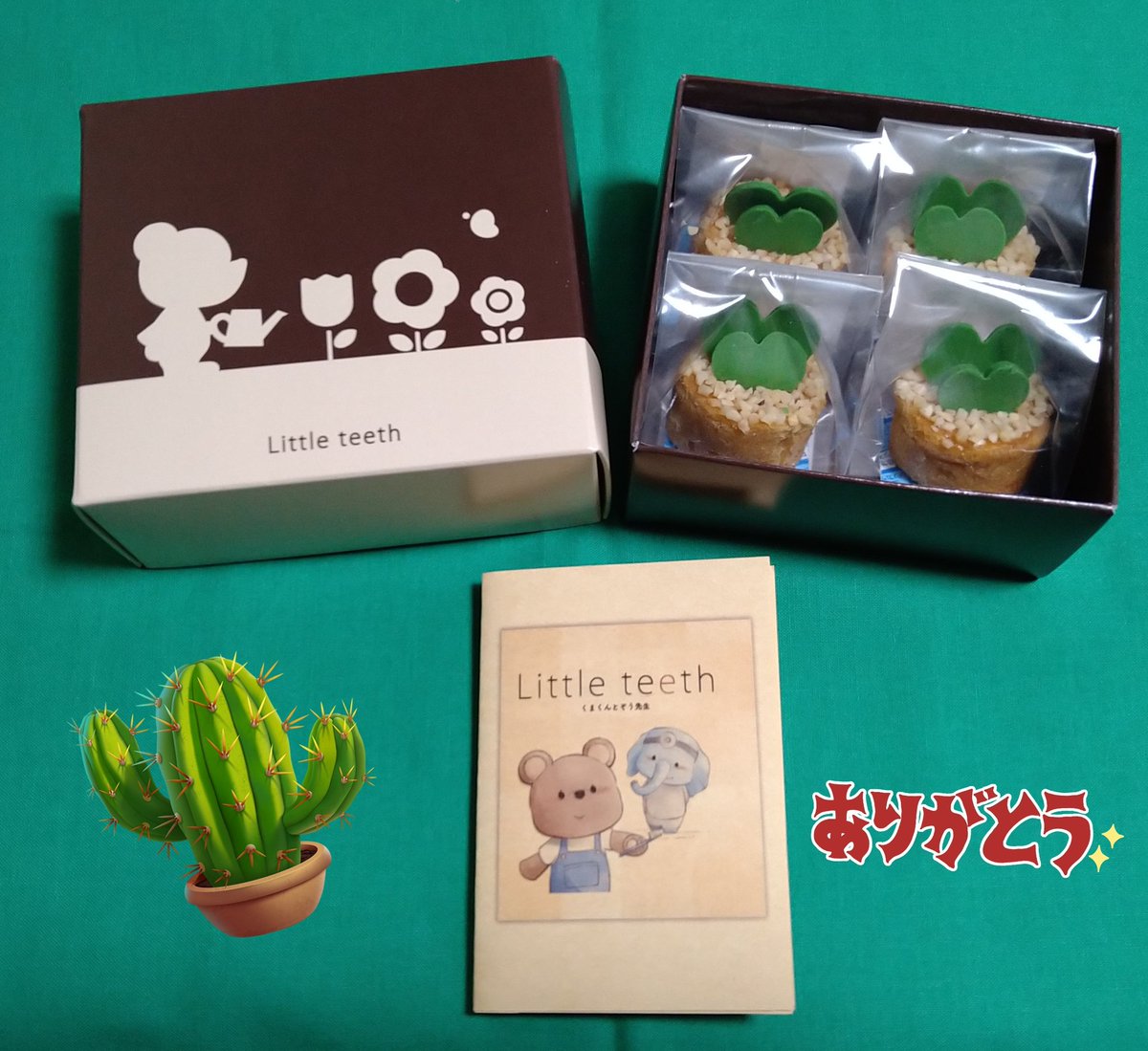 rusanrururu's tweet photo. フォロワーさんから
いただいた
🌵さぼてん🌵
以前から気になってたので
嬉しかったです✩
見た目可愛いく💚🍫が甘く
アーモンドダイスの食感が
なんだか楽しい♪
このお店の焼き菓子
いただいたのははじめて😋
今度は是非
お店に伺いたいな🥰
#littleteeth 🍰
#リトルティース
#西宮市 #苦楽園 https://t.co/iib22a0P7I