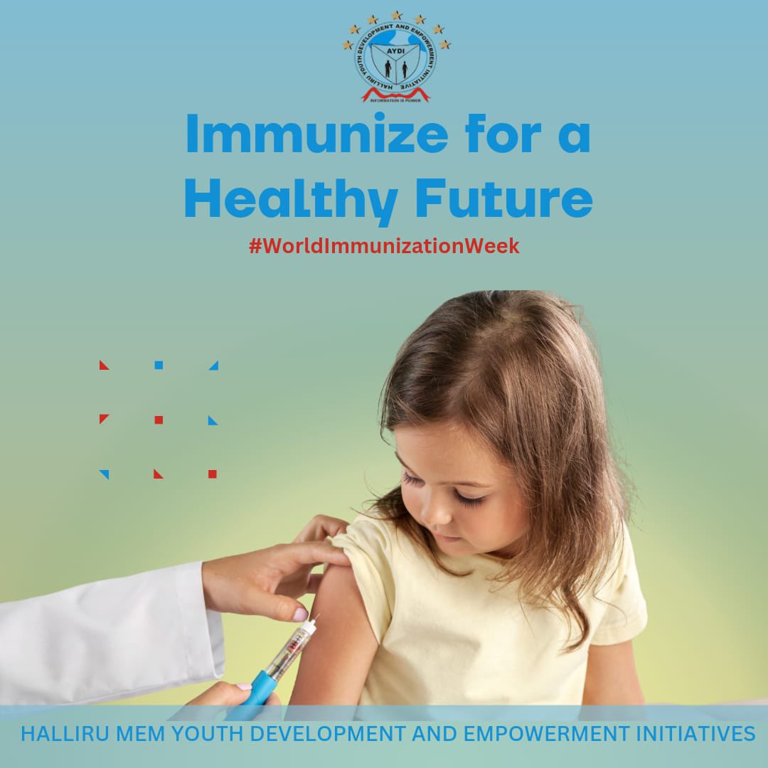 aydi08's tweet photo. #WorldImmunizationWeek2023 #WorldImmunisationWeek   Immunize for a Healthy Future @SFHNigeria @IHVNigeria @IpasOrg @KNSMOH https://t.co/a27eripS3O