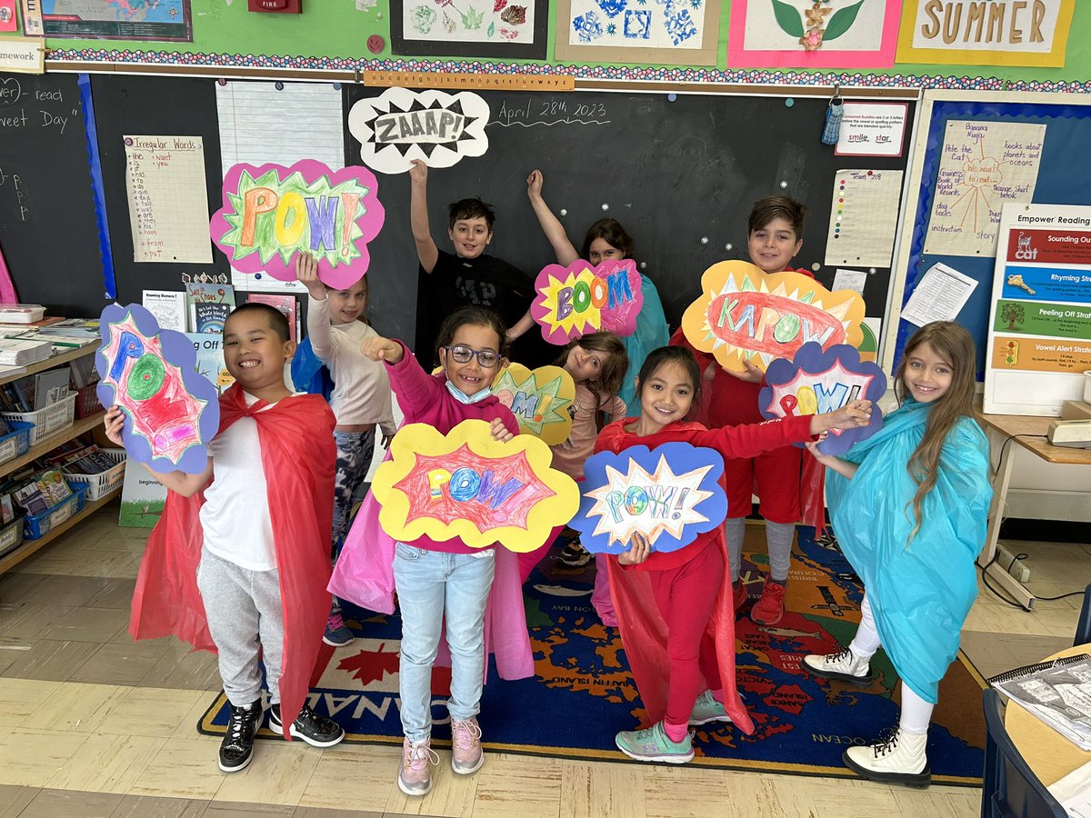 Based on Team 218 school survey results, it’s ‘Class Choice’ Spirit Day <a href="/StSebTCDSB/">St. Sebastian TCDSB</a> . Team 218, inspired by <a href="/BPbananaNINJA/">Banana Ninja</a> , chooses to be superheroes! 🦸 <a href="/FigueiredoOdile/">Odile Figueiredo</a> <a href="/TCDSB_RDAddario/">Robert D’Addario</a> <a href="/cindylongley2/">cindy hernandez</a> <a href="/sharlgar/">Sharon Lee</a> <a href="/ElisaBastos25/">Elisa</a> <a href="/TCDSBSpeechLang/">TCDSB SpeechLanguage</a> <a href="/MrP_Tweeting/">MrP</a> #SuperHeroDay