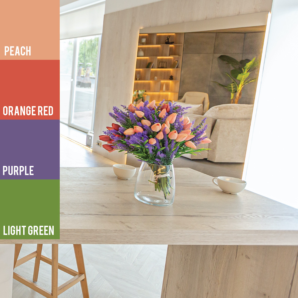 Peach, orange red, purple, and light green work in this bouquet, and make for a beautifully contrasting spring palette for your home decor.
Carmen Anthony, Realtor®   
Rose & Womble Realty Co.
757-995-3463 
Licensed in VA

#roseandwomble #heartandhome #chesapeakerealestate